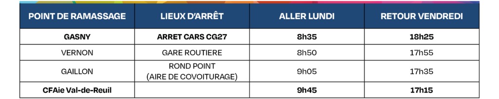 CFAie Tableau horaires transports 2024-2025 - Ligne 6 Gasny Vernon